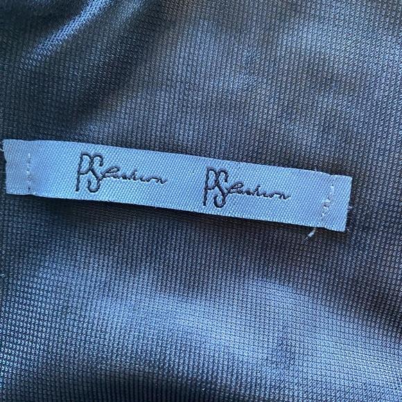 Y2K Floral Black Dress bodycon back zipper Size S/M EUC - Picture 11 of 12